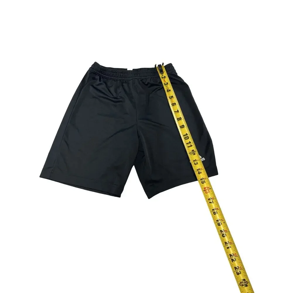 Adidas Youth Black Athletic Shorts Size 11-12Y Training Soccer Gym Performance